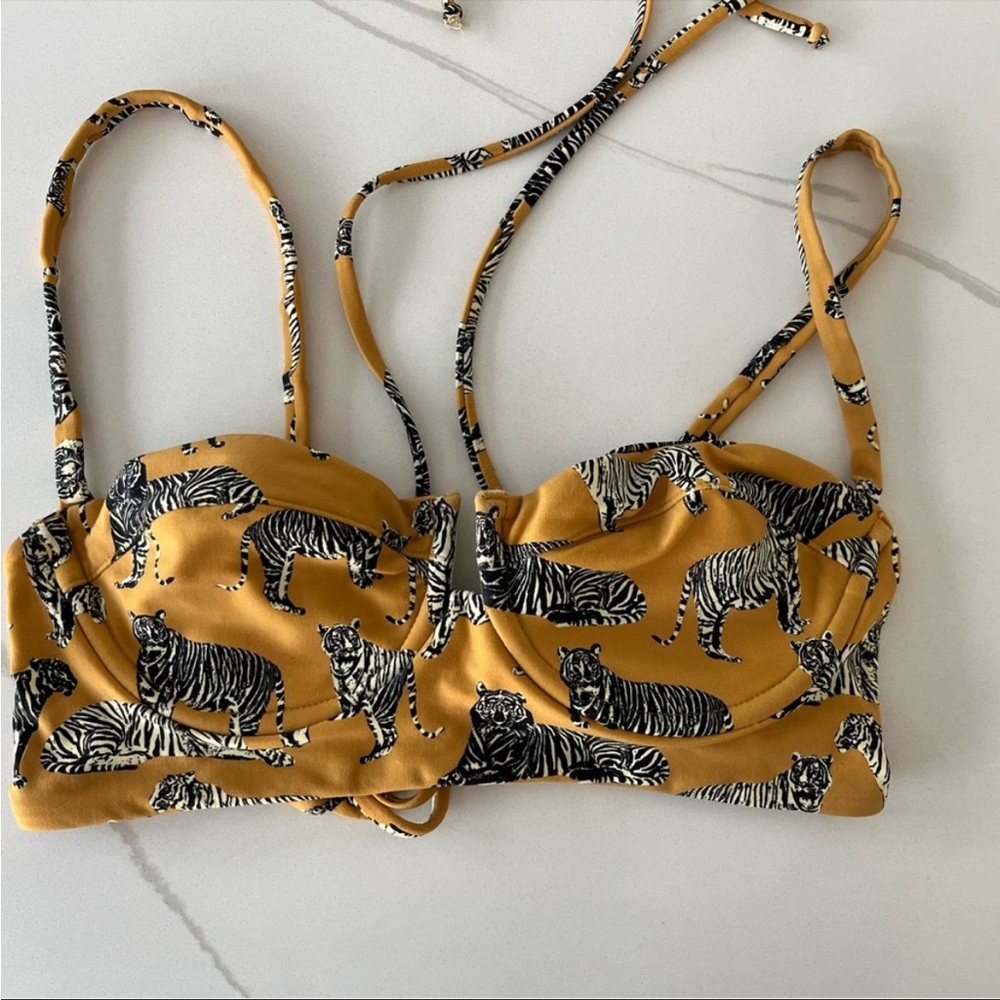 ISO Boys + Arrows “Cat” Tiger Bikini Top: S or XS